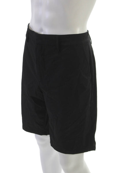 Joes Mens Athletic Shorts Black 90% Nylon Zip Solid Spring Size 36