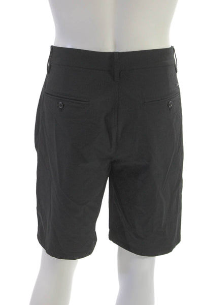 Joes Mens Athletic Shorts Black 90% Nylon Zip Solid Spring Size 36