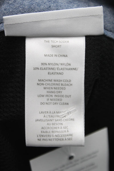 Joes Mens Athletic Shorts Black 90% Nylon Zip Solid Spring Size 36