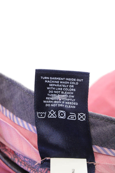 Johnnie-o Mens Chino Shorts Pink Lyocell Button Closure Size 35