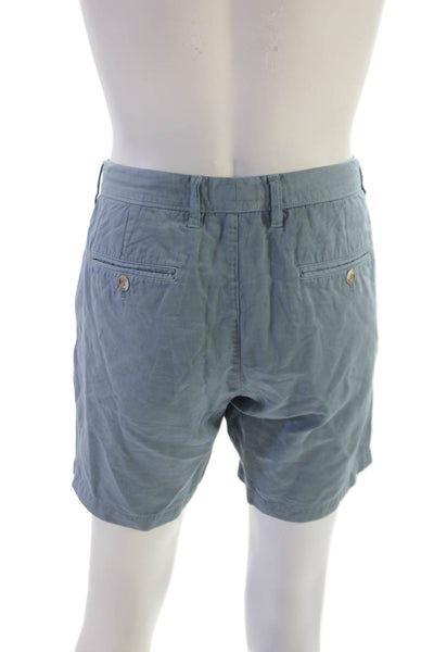 Johnnie-o Mens Chino Shorts Blue Linen Size 36