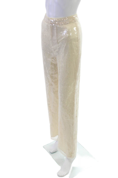 More To Come Womens Dress Pants Ivory Polyester Zip Fall Size XS