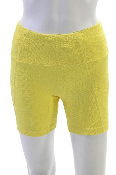Gigi C Womens Biker Shorts Yellow Polyamide Size S