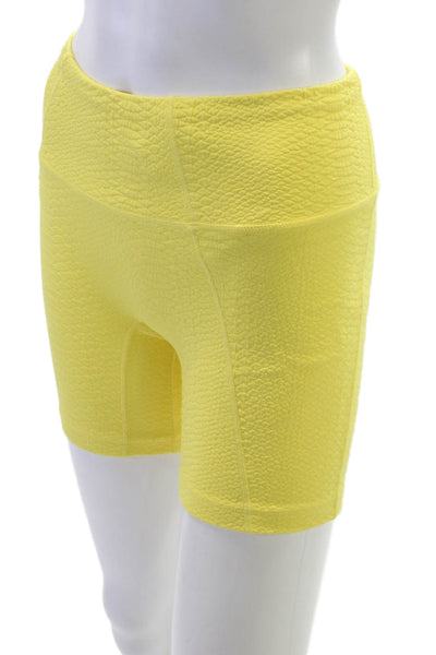 Gigi C Womens Biker Shorts Yellow Polyamide Size S