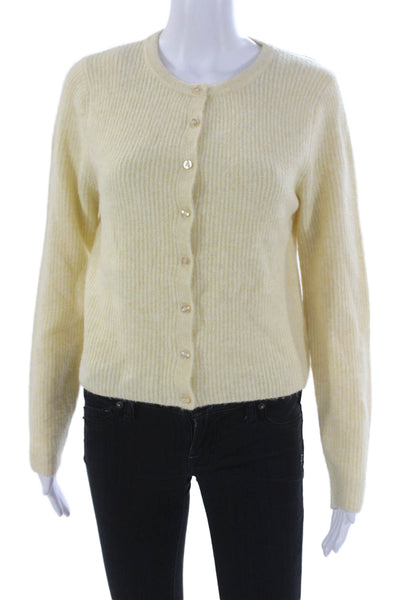 Z Supply Womens Yellow Solid Cardigan Long Sleeve Size XS