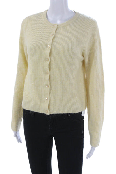 Z Supply Womens Yellow Solid Cardigan Long Sleeve Size XS