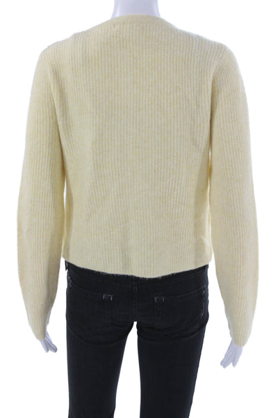 Z Supply Womens Yellow Solid Cardigan Long Sleeve Size XS