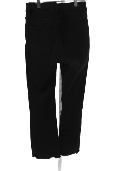 DL1961 Women Bootcut Jeans Black Cotton Button Mid Rise Size 25