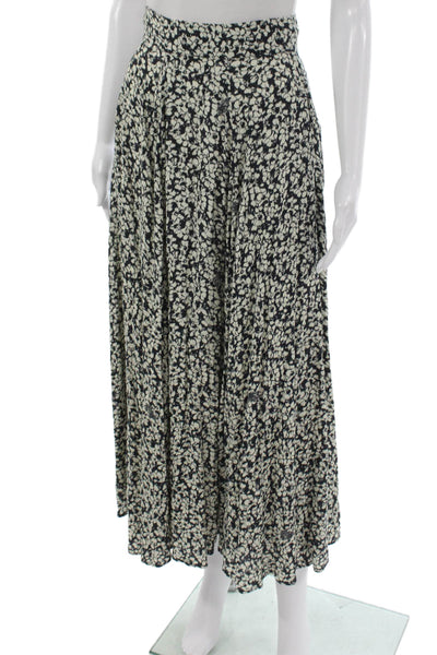 Zadig & Voltaire Womens Maxi Skirt Black Floral Viscose Zip Fall Size M