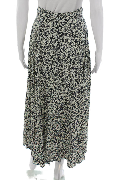 Zadig & Voltaire Womens Maxi Skirt Black Floral Viscose Zip Fall Size M