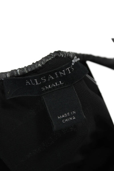 Allsaints Womens Maxi Dress Silver Sleeveless Scoop Neck Mid Calf Size S