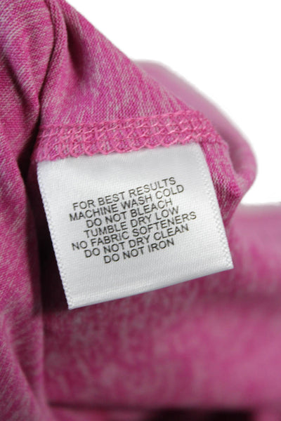 Peter Millar Mens Pullover Mock Neck Zip Long Sleeve Pink Polyester Size L