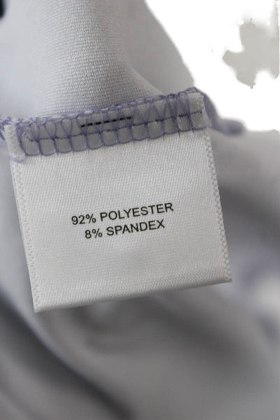 Peter Millar Mens Short Sleeve Collared Knit Printed Polo Shirt Purple Medium