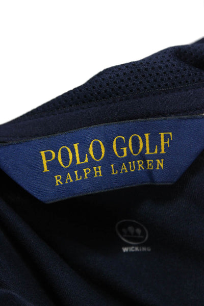 Polo Golf Ralph Lauren Mens Basic Blue Mock Neck Long Sleeve T Shirt Size L