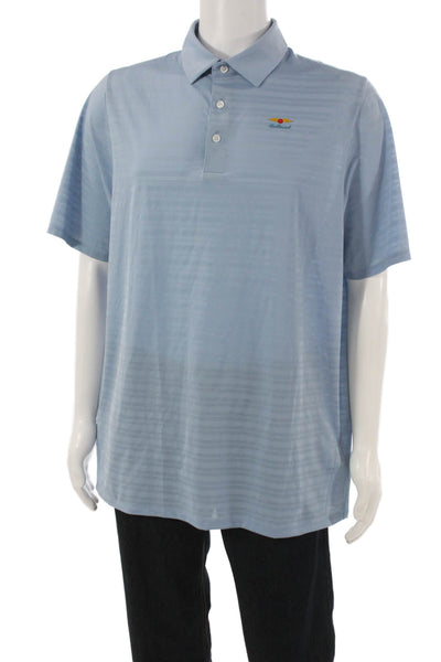 Kjus Mens Short Sleeve Collared Lightweight Knit Polo Shirt Blue Size XL