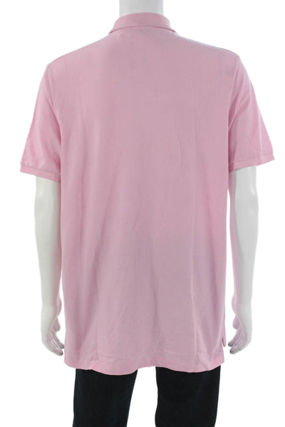 Polo Ralph Lauren Mens Short Sleeve Collared Classic Fit Polo Shirt Pink Large