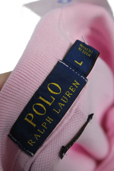 Polo Ralph Lauren Mens Short Sleeve Collared Classic Fit Polo Shirt Pink Large