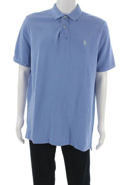 Polo Ralph Lauren Mens Short Sleeve Collared Classic Fit Polo Shirt Blue Large