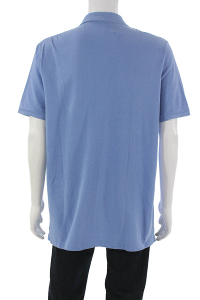 Polo Ralph Lauren Mens Short Sleeve Collared Classic Fit Polo Shirt Blue Large