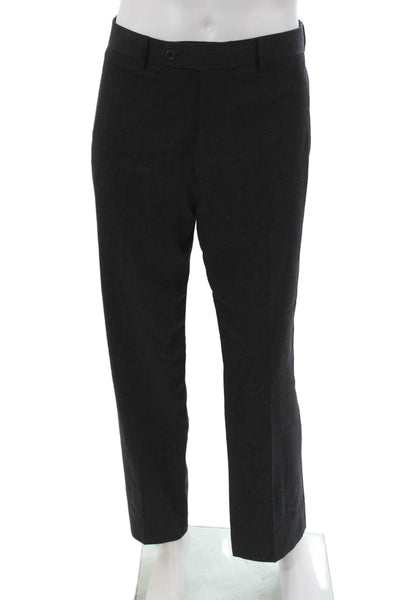 Brooks Brothers Mens Dress Pants Black Wool Button Size 37