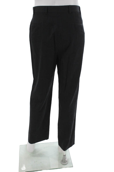Brooks Brothers Mens Dress Pants Black Wool Button Size 37