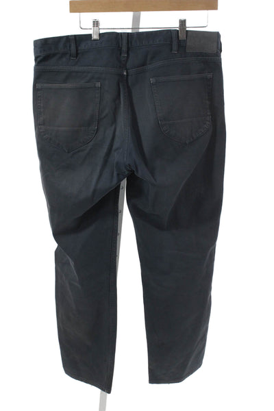 Bonobos Mens Blue Chino Pants Cotton Blend Button Closure Size 35