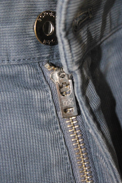 Bonobos Mens Blue Chino Pants Cotton Blend Button Closure Size 35