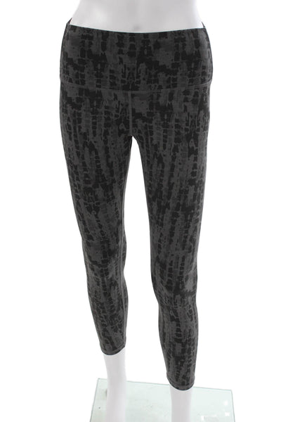 Varley Womens Tie Dye Gray Nylon Ankle Leggings Size M