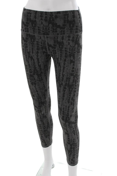 Varley Womens Tie Dye Gray Nylon Ankle Leggings Size M
