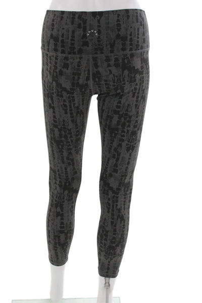 Varley Womens Tie Dye Gray Nylon Ankle Leggings Size M