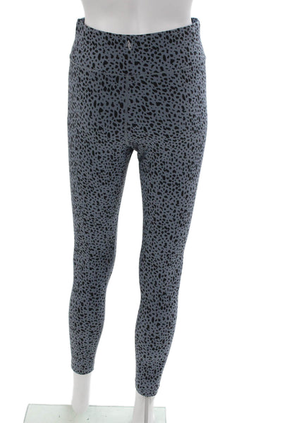 All Access Womens Ankle Animal Print Gray Leggings Size M
