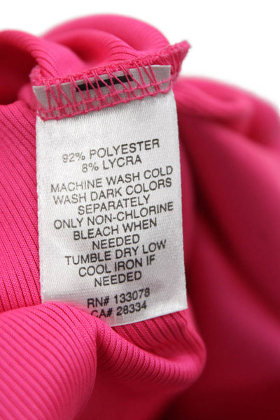 Lucky In Love Womens Basic Tank Pink Sleeveless Crew Neck Size M
