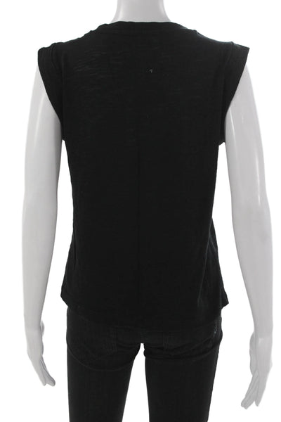 Chaser Womens Basic Tank Black Round Neck Solid Sleeveless Size M