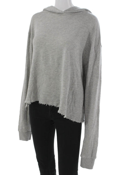 Perfect White Tee Womens Pullover Hoodie Gray Size M