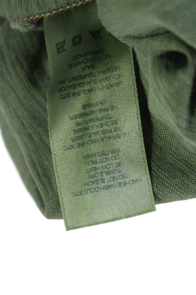 Sundry Womens Basic Sleeveless Round Neck Pima Cotton Tank Green Size 2