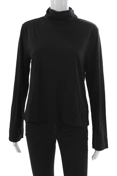 Nation LTD Womens Black Basic Turtleneck Long Sleeve T-Shirt Pullover Size S