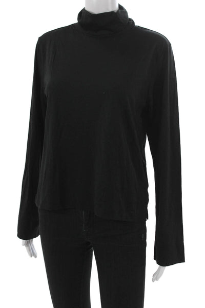 Nation LTD Womens Black Basic Turtleneck Long Sleeve T-Shirt Pullover Size S