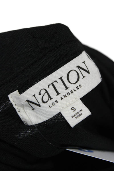 Nation LTD Womens Black Basic Turtleneck Long Sleeve T-Shirt Pullover Size S