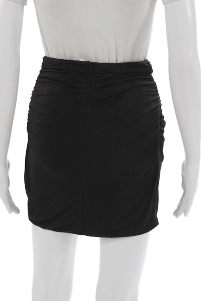 Lovers + Friends Women Wrap Skirt Black Zip Short Size XS