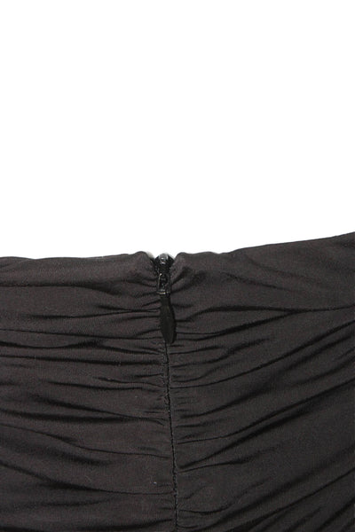 Lovers + Friends Women Wrap Skirt Black Zip Short Size XS