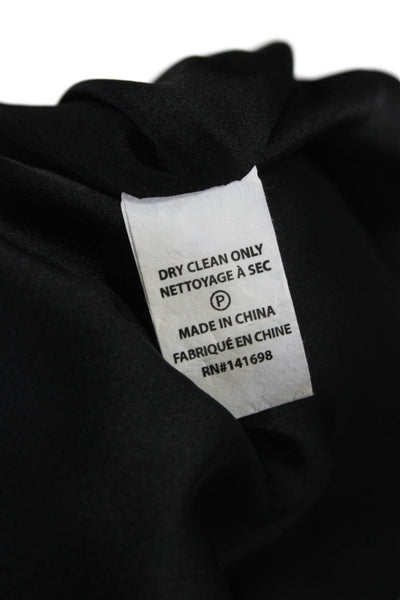 Ramy Brook Womens A-Line Skirt Black Acrylic Zip Short Size 0