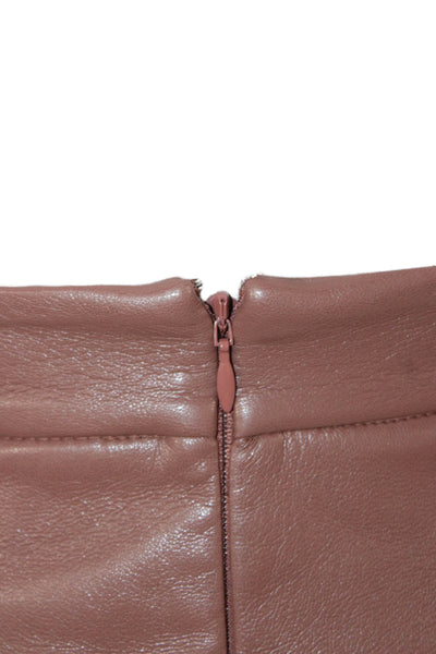 Wilfred Womens Pencil Skirt Brown Zip Short PU Size 00