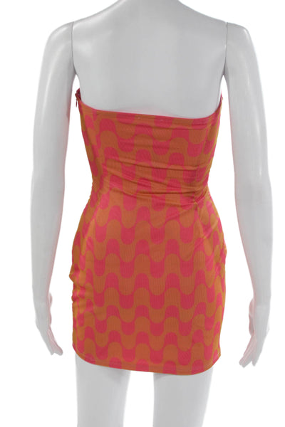Superdown Women Bodycon Pink Dress Square Neck Sleeveless Size 2XS