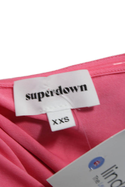 Superdown Women Bodycon Pink Dress Square Neck Sleeveless Size 2XS