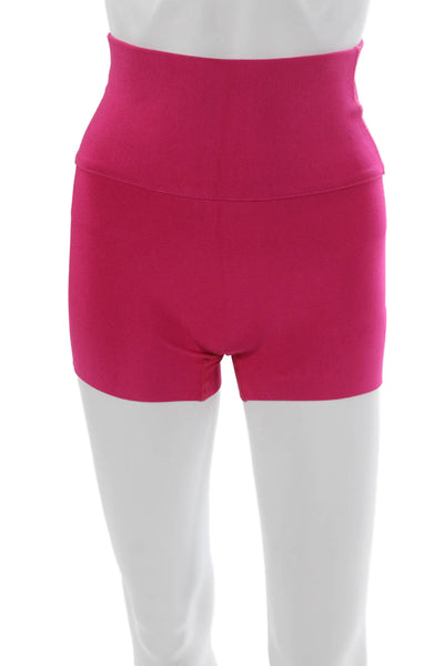 Skims Women High-Waisted Shapewear Shorts Pink Viscose Solid Size XS