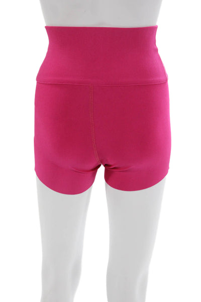 Skims Women High-Waisted Shapewear Shorts Pink Viscose Solid Size XS