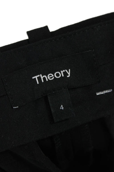 Theory Womens Pantsuit Black Wool Solid Size 4