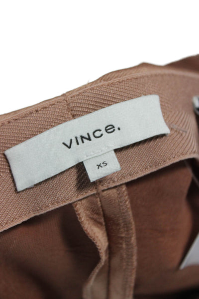 Vince Women Dress Pants Beige Polyester Pull On Size XS