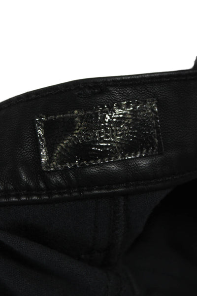 Mother Womens Black Skinny Jeans Polyurethane Button Size M