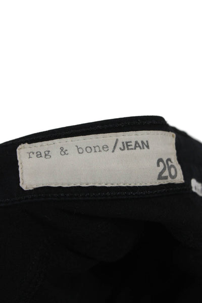 Rag & Bone Jean Women Skinny Black Jeans Cotton Size 26